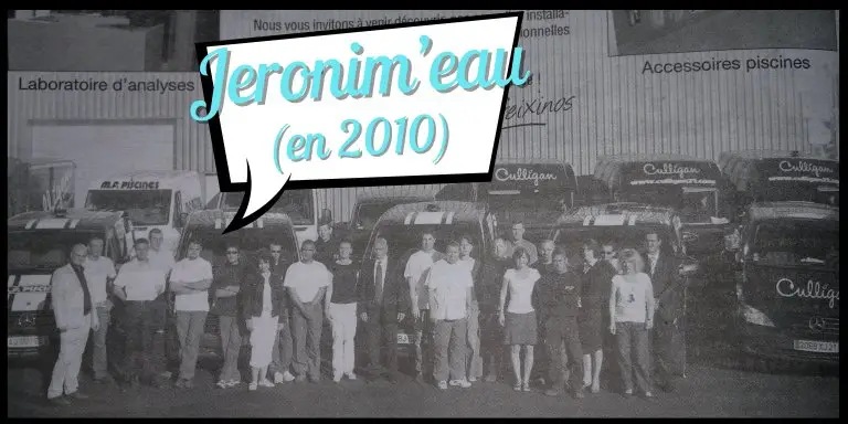 L'équipe de MF Piscines en 2010, à Marsannay-la-Côte (21)